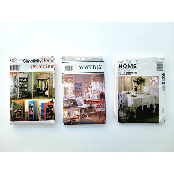 3 Vintage Home Decor Pattern Simplicity 8255 McCalls 9212 Butterick 5506 Sew LOT - Picture 2 of 5